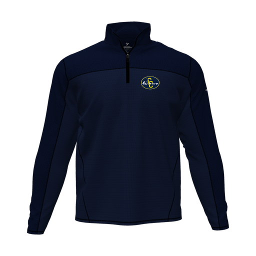 [CUS-DFW-QTRZ-PER-LSL-NVY-AS-LOGO2] Quarter Zip Pullover (Adult S, Navy, Logo 2)