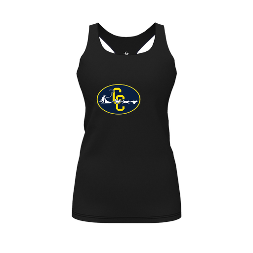 [FT0TRBBK-FYS-LOGO2] Decker Racerback Tank Top (Female Youth S, Black, Logo 2)