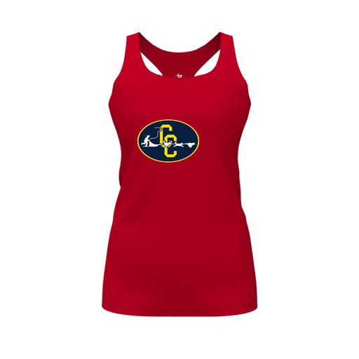 [FT0TRBRD-FYS-LOGO2] Decker Racerback Tank Top (Female Youth S, Red, Logo 2)