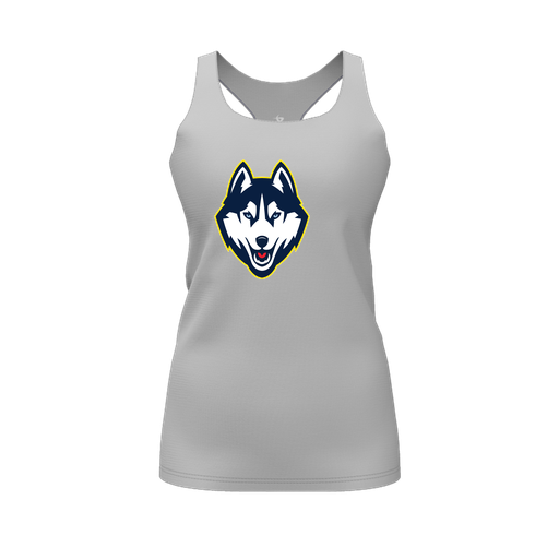 [FT0TRBGY-FYS-LOGO1] Decker Racerback Tank Top (Female Youth S, Gray, Logo 1)