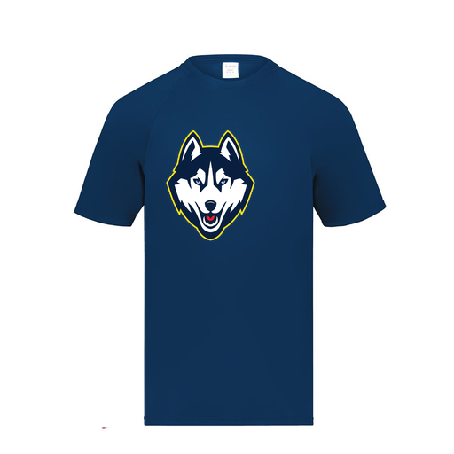 [2791.065.S-LOGO1] Youth Smooth Sport T-Shirt (Youth S, Navy, Logo 1)