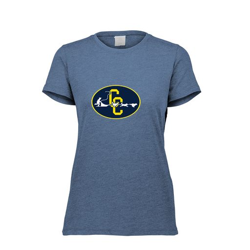 [FTSCUBNV-FAXS-LOGO2] Decker Women's Tri-Blend T-Shirt - Short Sleeve (Female Adult XS, Navy, Logo 2)