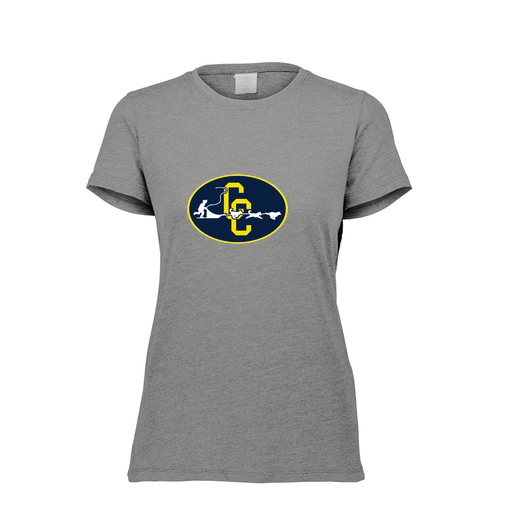 [FTSCUBGY-FAXS-LOGO2] Decker Women's Tri-Blend T-Shirt - Short Sleeve (Female Adult XS, Gray, Logo 2)