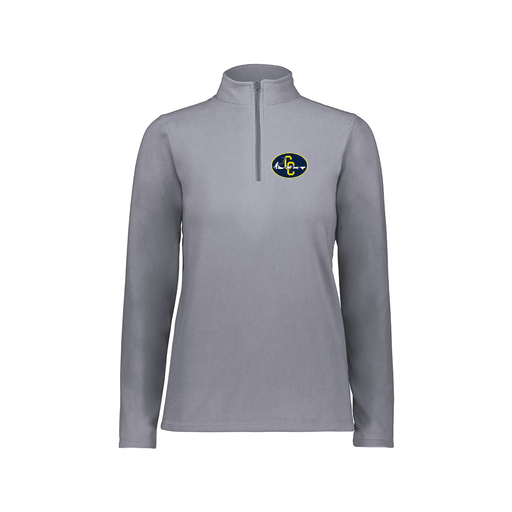 [6864.059.XS-LOGO2] Ladies MicroFleece 1/4 Zip Pullover (Female Adult XS, Gray, Logo 2)