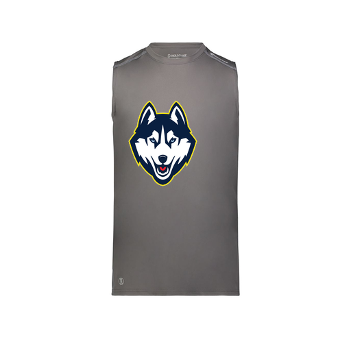 [222593.98D.S-LOGO1] Men's CoolDry TankTop (Adult S, Gray, Logo 1)