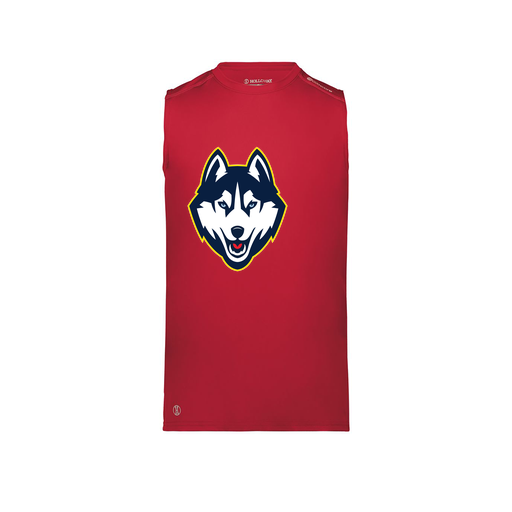 [222593.083.S-LOGO1] Men's CoolDry TankTop (Adult S, Red, Logo 1)