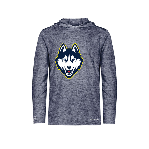 [FOLHCGNV-AS-LOGO1] Decker Men's Charge Hoodie (Adult S, Navy, Logo 1)