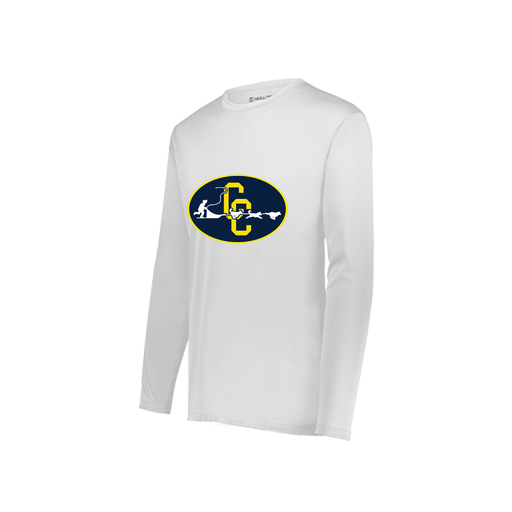 [222822.005.XS-LOGO2] Men's LS Smooth Sport Shirt (Adult XS, White, Logo 2)