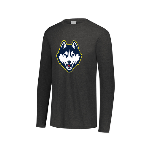 [FTLCUBBK-AXS-LOGO1] Decker Men's Tri-Blend T-Shirt - Long Sleeve (Adult XS, Black, Logo 1)