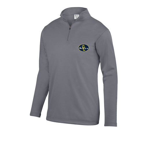 [FOLQFFGY-AS-LOGO2] Decker Men's FlexFleece 1/4 Zip (Adult S, Gray, Logo 2)