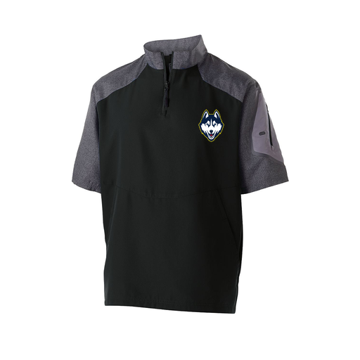 [229545.H05.XS-LOGO1] Men's Raider SS Pullover (Adult XS, Black, Logo 1)