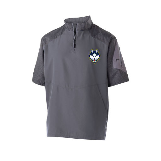 [229545.H60.XS-LOGO1] Men's Raider SS Pullover (Adult XS, Gray, Logo 1)