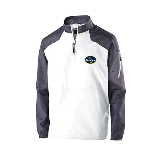 [229155.H04.XS-LOGO2] Men's Raider LS Pullover (Adult XS, White, Logo 2)